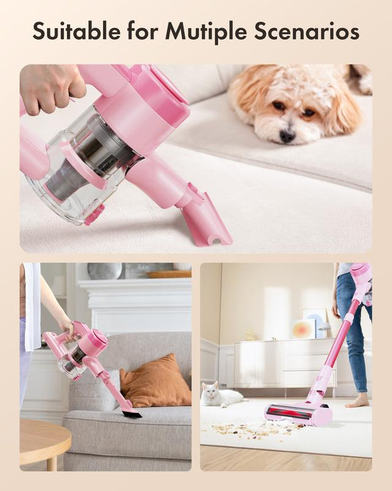 Dezkly 300W Cordless Vacuum Cleaner - 23Kpa Powerful Suction, 48 Mins Runtime, Lightweight Stick with LED Display & Sofa Brush for Effortless Cleaning on Hard Floors, Carpets & Pet Hair