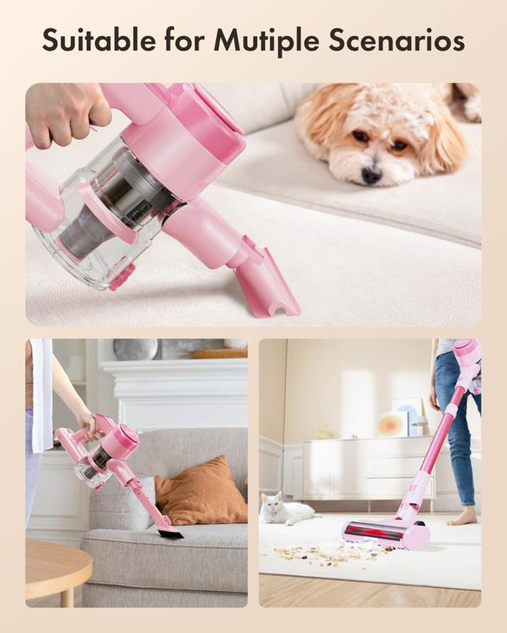Dezkly 300W Cordless Vacuum Cleaner - 23Kpa Powerful Suction, 48 Mins Runtime, Lightweight Stick with LED Display & Sofa Brush for Effortless Cleaning on Hard Floors, Carpets & Pet Hair