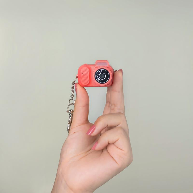 Tiny Looxe 64GB Mini Keychain Camera - Retro Style, 1080P HD, Built-In Screen for Capturing Memories
