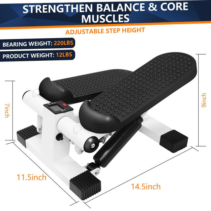 Zenactive Mini Stepper - Upgraded Home Fitness Equipment with Digital Monitor for Effective Cardio Workouts