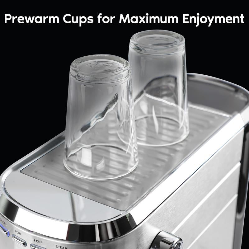 CASABREWS CM5418BC Espresso Machine - 20 Bar Pressure, Milk Frother & Compact Design for Perfect Coffee Extraction