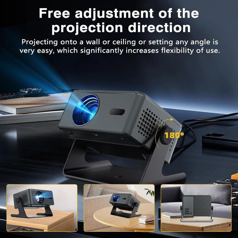 Ultimate Android 13 Smart Projector - Stunning 1080P Support, 200" Display, Auto Keystone Correction, WiFi & Bluetooth 5.0