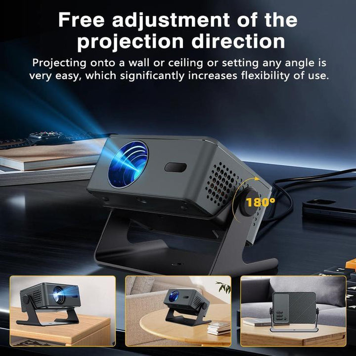 Ultimate Android 13 Smart Projector - Stunning 1080P Support, 200" Display, Auto Keystone Correction, WiFi & Bluetooth 5.0