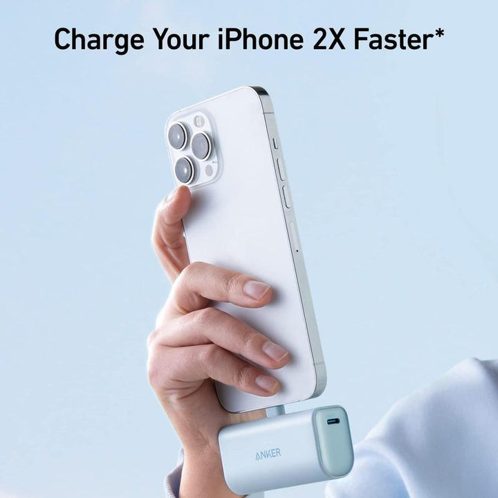 Anker Nano Power Bank, 12W Built-In Lightning Connector and 22.5W Built-In USB-C Connector, for Iphone 14/13/12 Series