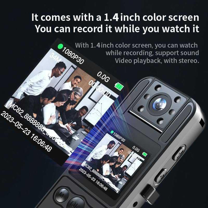 KOGGII 1080P HD Portable Wearable Camera with Night Vision - Perfect for Family, Outdoor Adventures, Vlogging, and Streaming!