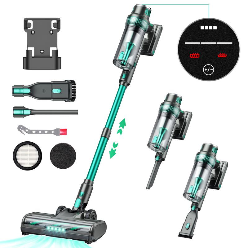 Qikcln VC03 300W 30Kpa Powerful Vacuum Cleaner with Brushless Motor & Three Modes 40Mins Runtime for Pet Hair Hardwood Carpet