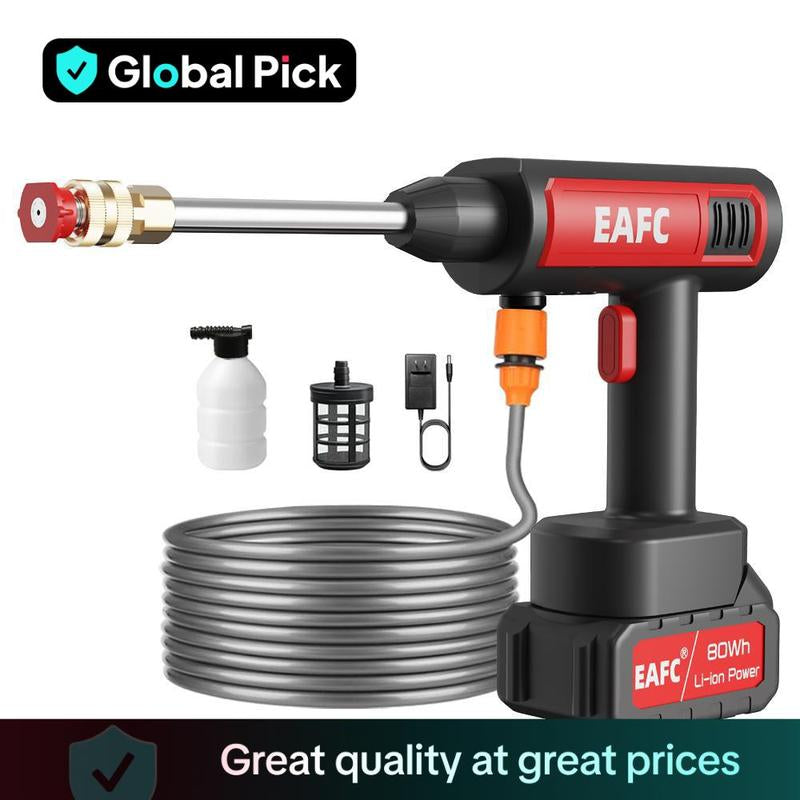 Ultimate Portable High Pressure Car Wash Water Gun - Rechargeable Cordless Power Tool for Effortless Cleaning, Ideal Gift for Men!