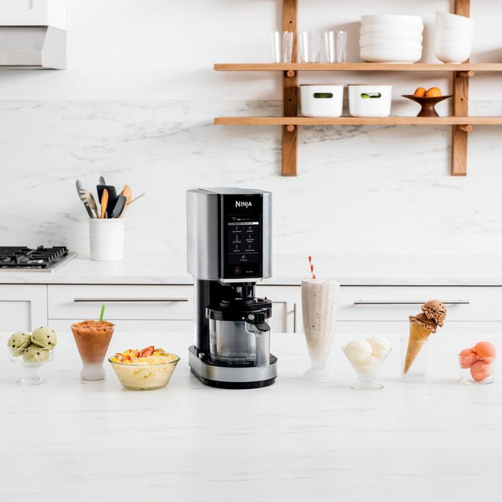 Ninja Creami 7-in-1 Ice Cream Maker: Create Gelato, Milkshakes, Sorbet & More with 2 Pint Containers & Lids!