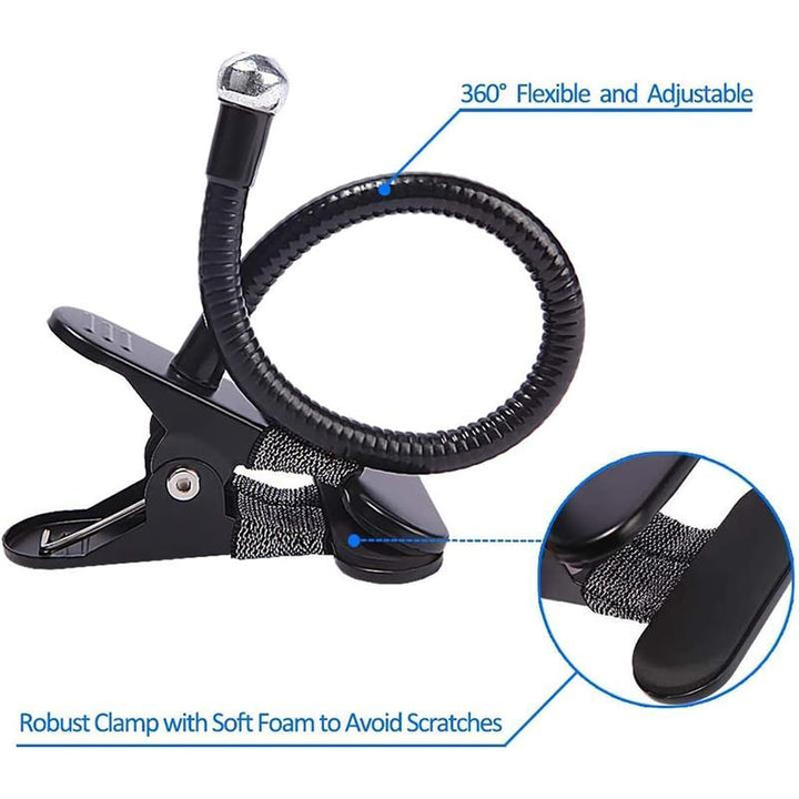 Versatile Adjustable Clip-On Convex Mirror for Selfies, Tripods, and Security - Perfect for Influencers and UGC Creators!