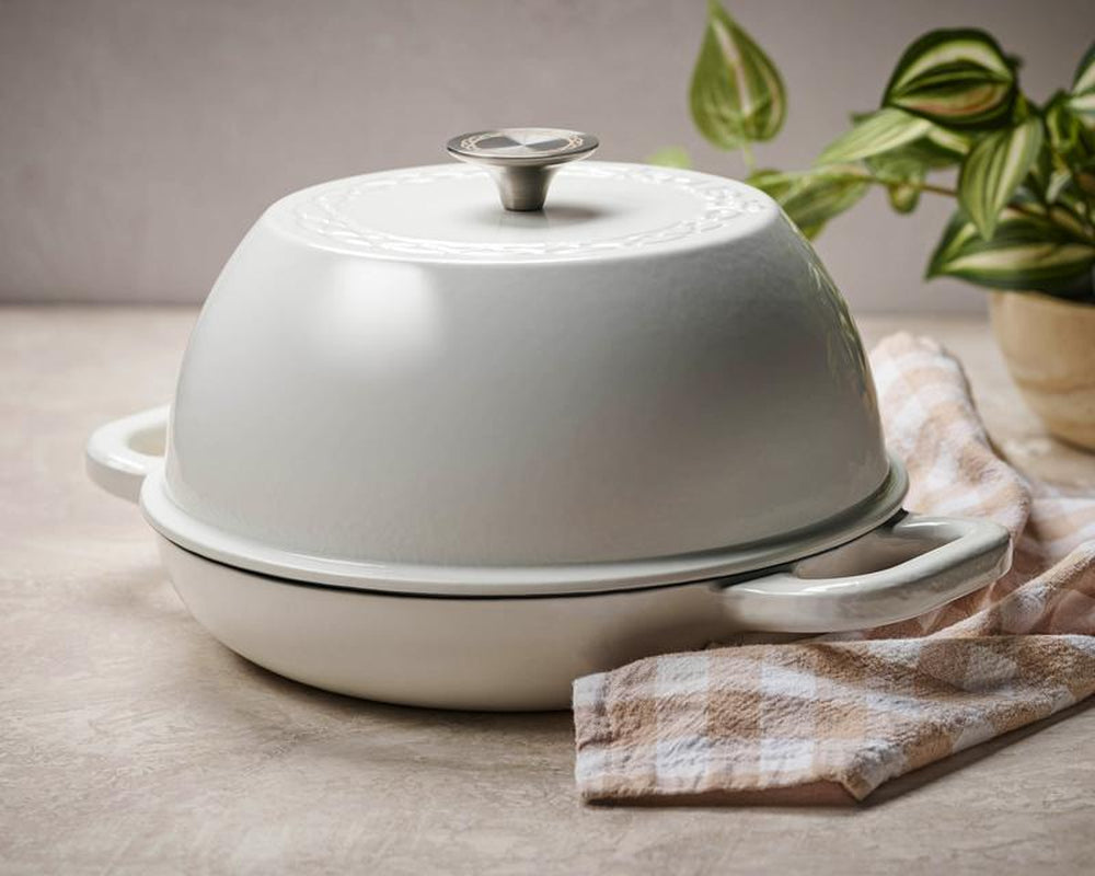 Versatile 6-Quart Enameled Cast Iron Freeform Dutch Oven - Perfect for All Your Cooking Needs!