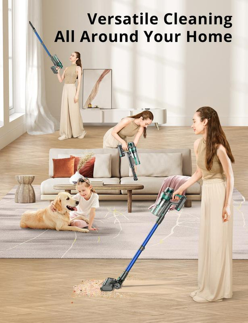 Qikcln VC03 300W 30Kpa Powerful Vacuum Cleaner with Brushless Motor & Three Modes 40Mins Runtime for Pet Hair Hardwood Carpet
