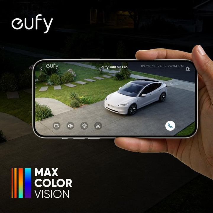 Eufycam S3 Pro 2-Cam Kit - 4K Solar-Powered Wireless Security Cameras with Maxcolor Night Vision, AI Face Recognition, and No Monthly Fees!