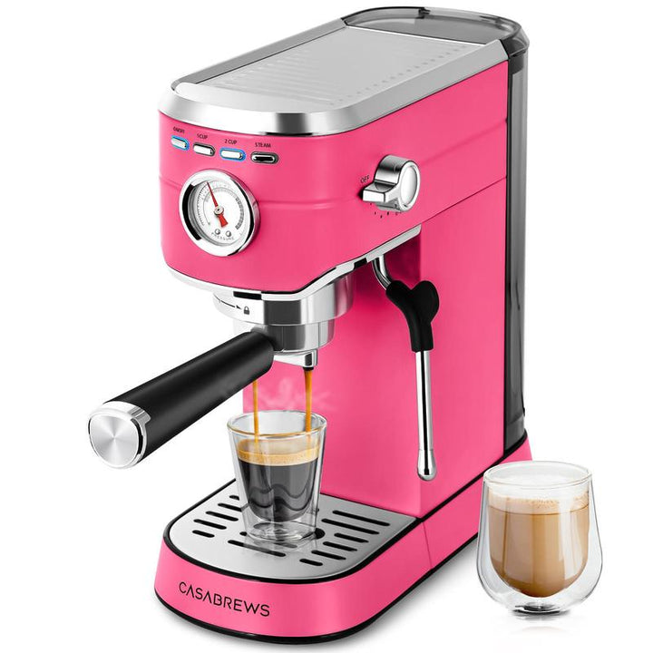 CASABREWS CM5418BC Espresso Machine - 20 Bar Pressure, Milk Frother & Compact Design for Perfect Coffee Extraction
