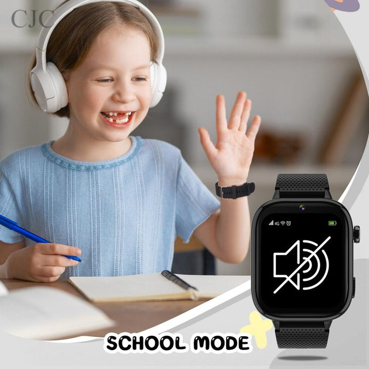 CJC Kids Smartwatch with Built-In GPS, SOS Emergency Call Button, Two-Way Talk Function, Camera, 47 Educational Games, Tons of Apps to Download Touch Screen Weaved Strap Wearable Smartphone Wristwatch