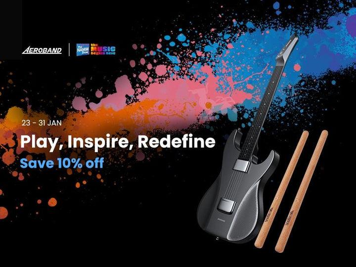 Aeroband Pocketdrum2Max: Ultimate Electric Air Drum Set with Bluetooth, USB MIDI, and Pedals - Perfect for All Ages!