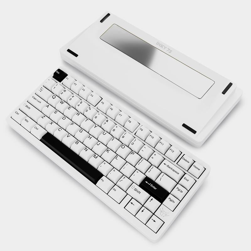 Elecfox INKY75 75% Aluminum Mechanical Keyboard - Rechargeable RGB Backlight, Perfect Father's Day Gift for PC Gamers!
