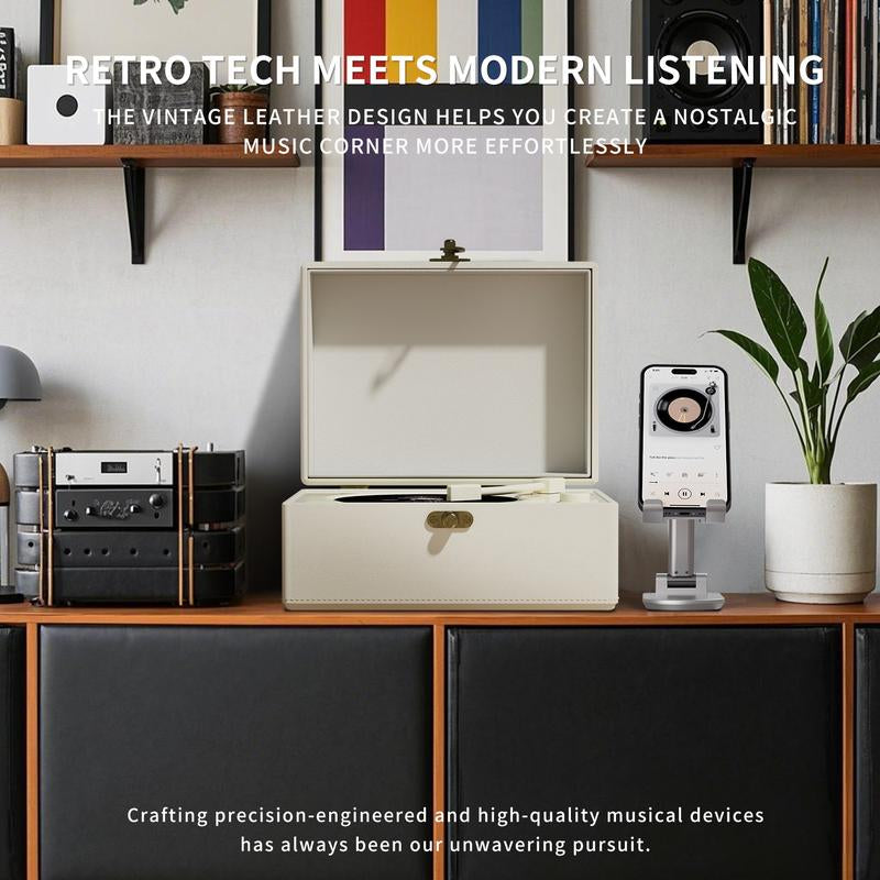Yintiny Portable Bluetooth 5.0 CD Player with Speaker - Retro Suitcase Design for Home Use【Soft Voice】, Model CD2-LH168