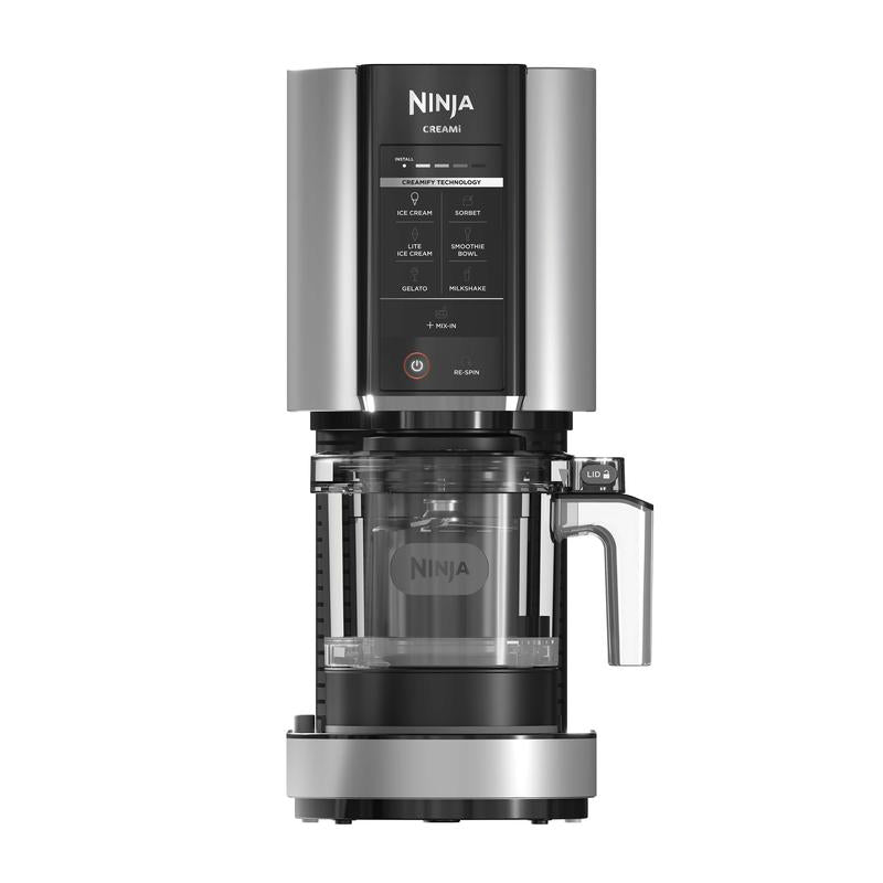 Ninja Creami 7-in-1 Ice Cream Maker: Create Gelato, Milkshakes, Sorbet & More with 2 Pint Containers & Lids!