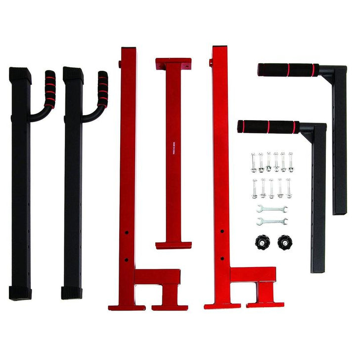Balancefrom 500Lb Capacity Multi-Function Home Gym Dip Stand & Pull-Up Bar - Ultimate Upper Body Workout Equipment for Triceps and Strength Training