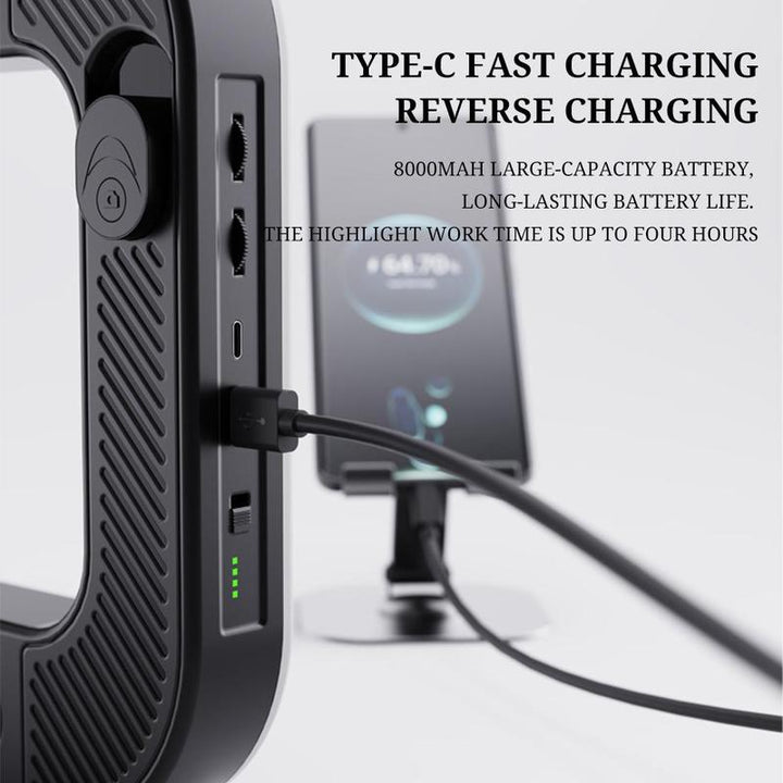 USB Rechargeable Selfie Ring LED Ring Light, Clip-On Selfie Fill Light, Mobile Power Supply for Charging Other Devices, Tripod Light, Photography Flash, Videography Equipment, Stabilize Mobile Phone Lens