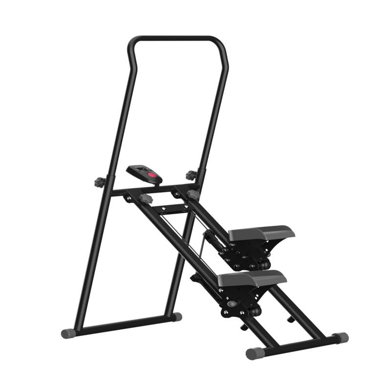Ultimate Climber & Stepper Machine for Full Body Workouts - Adjustable Incline, 300LBS Capacity, Rope & Pulley Resistance, LCD Monitor - Perfect for Home Gym Cardio Training