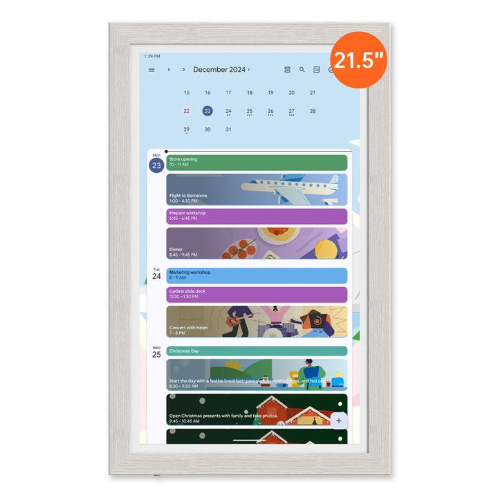Apolosign Smart Digital Calendar - 21.5" & 15.6" Interactive Touch Screen for Family Schedules, Chore Charts & Home Décor - Wall Mountable Planner