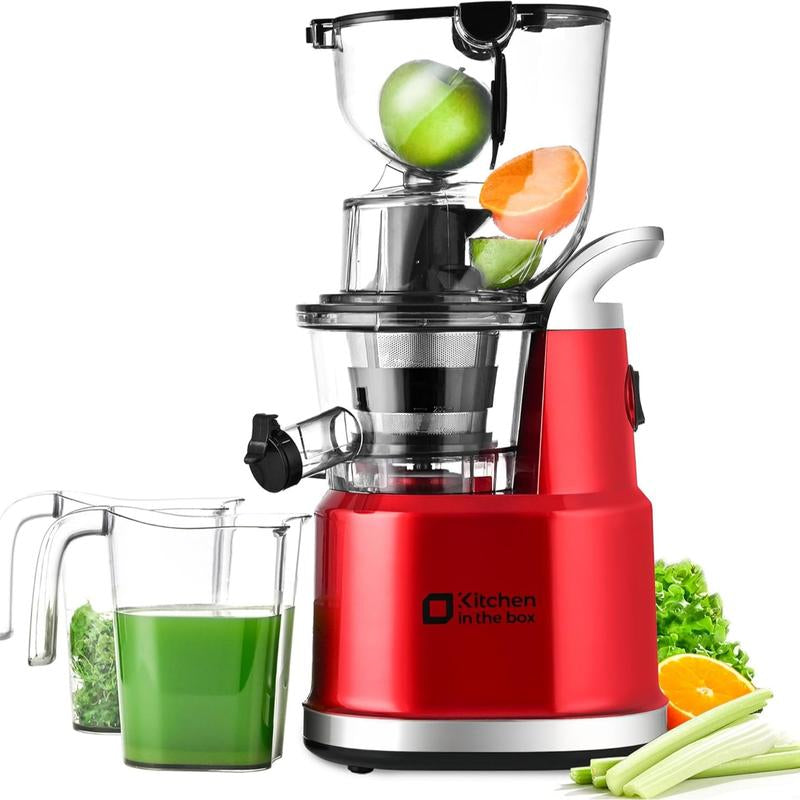 High Yield Cold Press Vertical Juicer with 3.3" Feed Chute - Masticating Juicer for Whole Fruits & Vegetables, BPA-Free