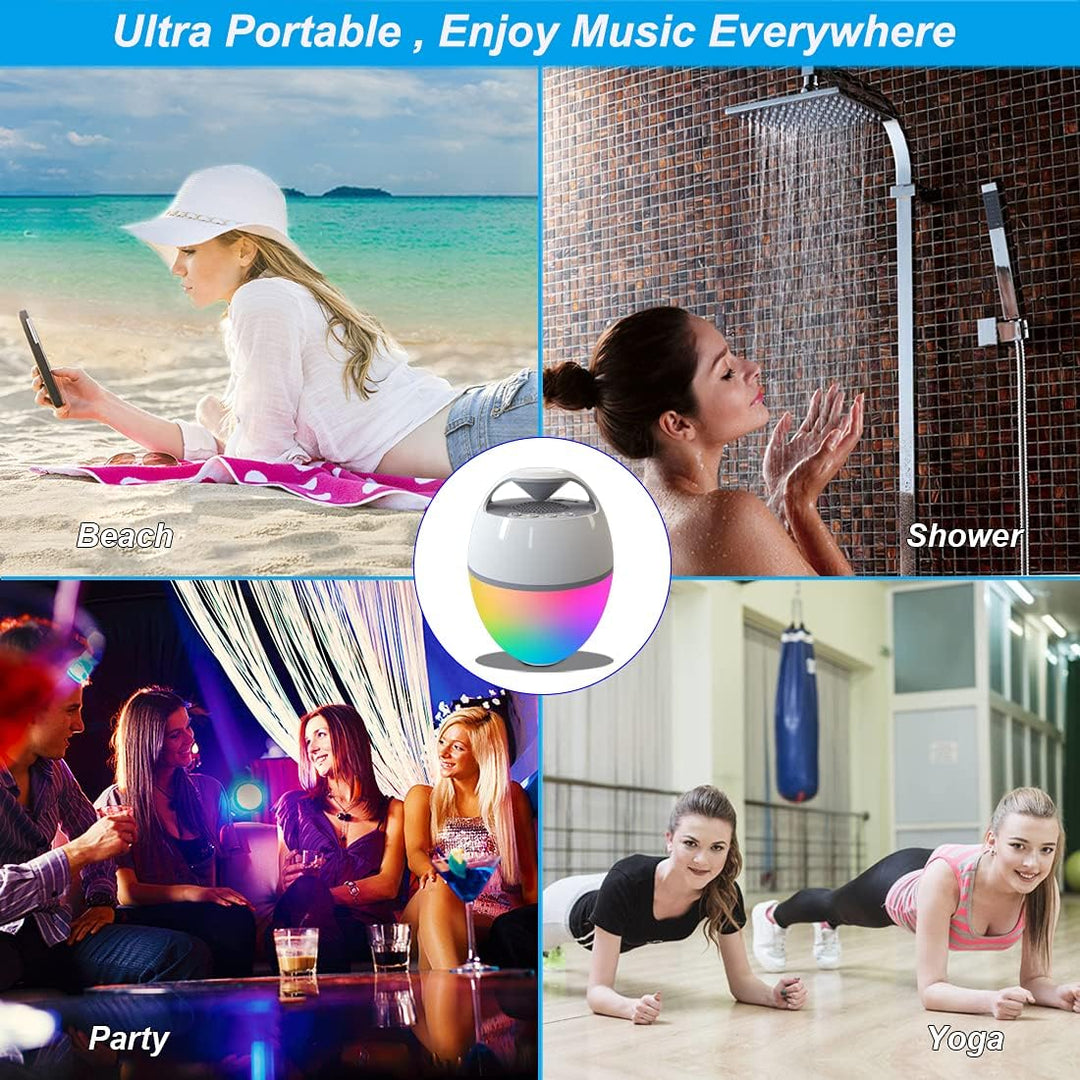 Ultimate Waterproof Floating Pool Speaker with LED Lights - Powerful Bluetooth Sound for Parties & Outdoor Fun, 82 Ft Range, Rich Bass & Built-in Mic