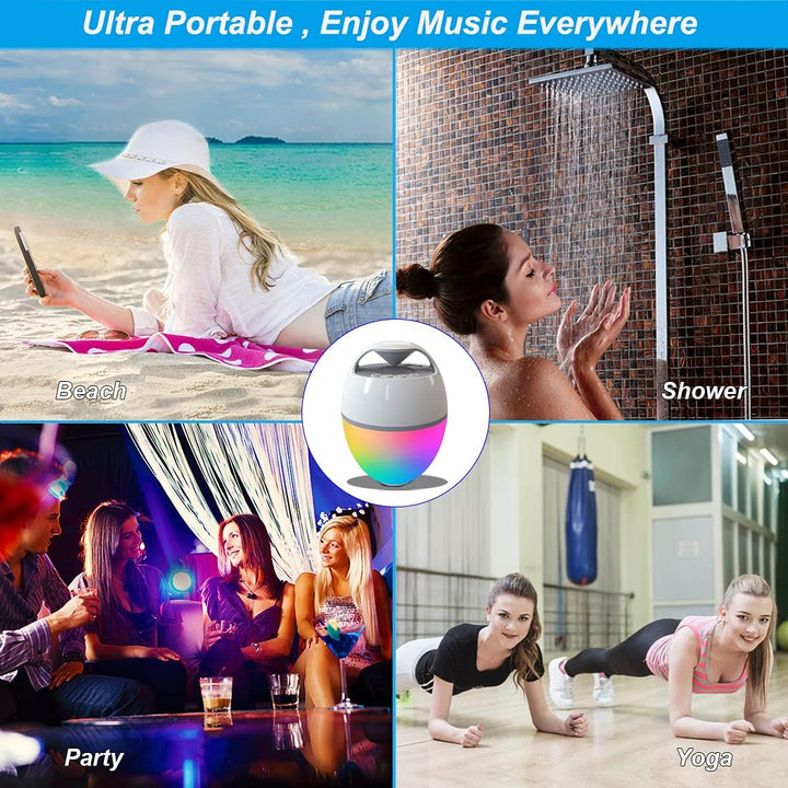 Ultimate Waterproof Floating Pool Speaker with LED Lights - Powerful Bluetooth Sound for Parties & Outdoor Fun, 82 Ft Range, Rich Bass & Built-in Mic