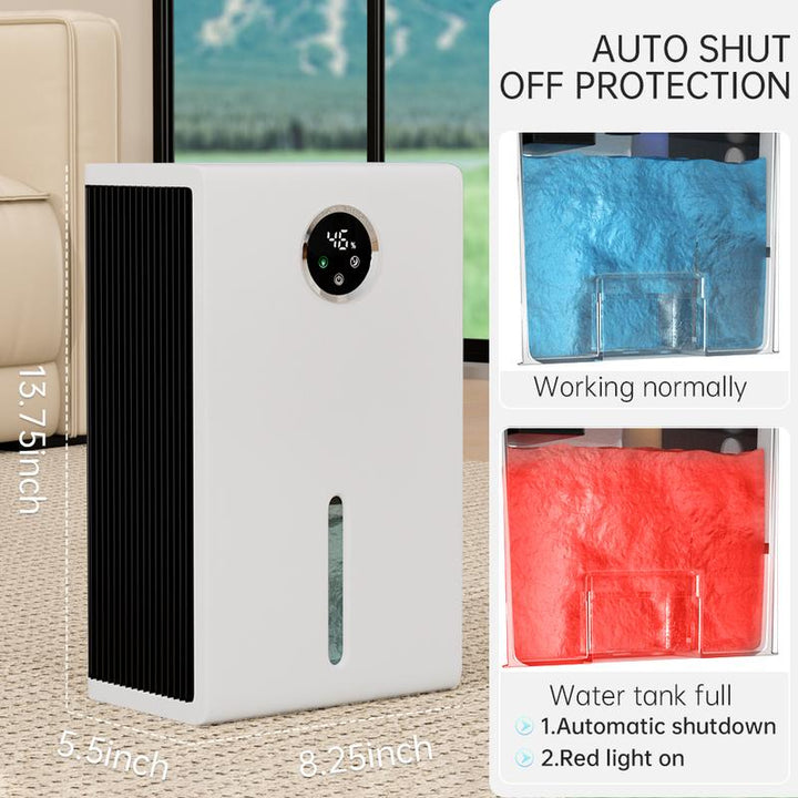 Ultra-Quiet Smart Dehumidifier & Air Purifier with 7 Color LED Lights - Ideal for Home and Large Spaces