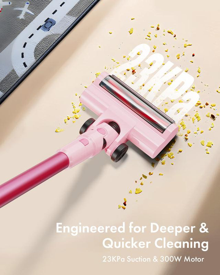Dezkly 300W Cordless Vacuum Cleaner - 23Kpa Powerful Suction, 48 Mins Runtime, Lightweight Stick with LED Display & Sofa Brush for Effortless Cleaning on Hard Floors, Carpets & Pet Hair