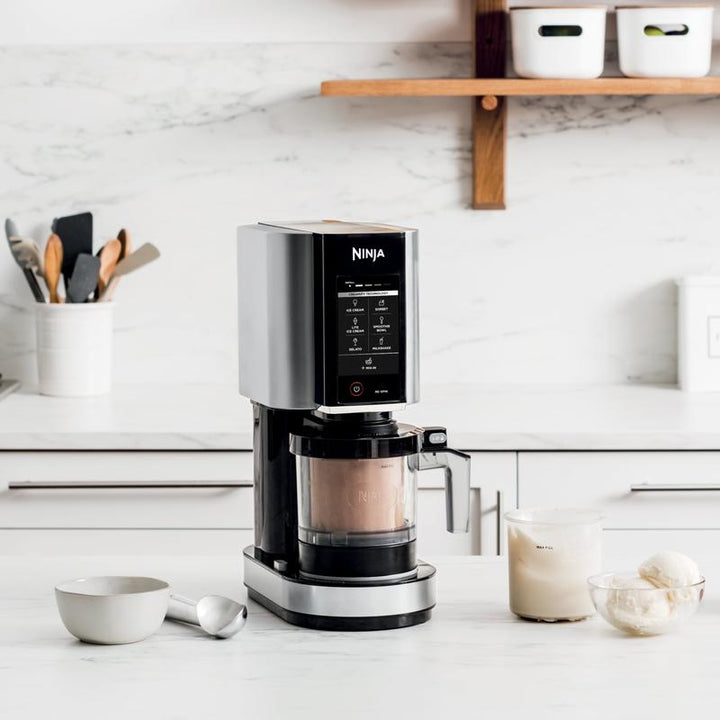 Ninja Creami 7-in-1 Ice Cream Maker: Create Gelato, Milkshakes, Sorbet & More with 2 Pint Containers & Lids!