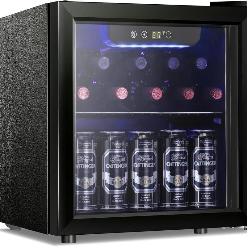 COWSAR Mini Beverage Refrigerator - 48-130 Can Capacity, Digital Display, Adjustable Temperature, Perfect for Home, Office, Garage & Game Room, 1.3-3.2 Cu.Ft
