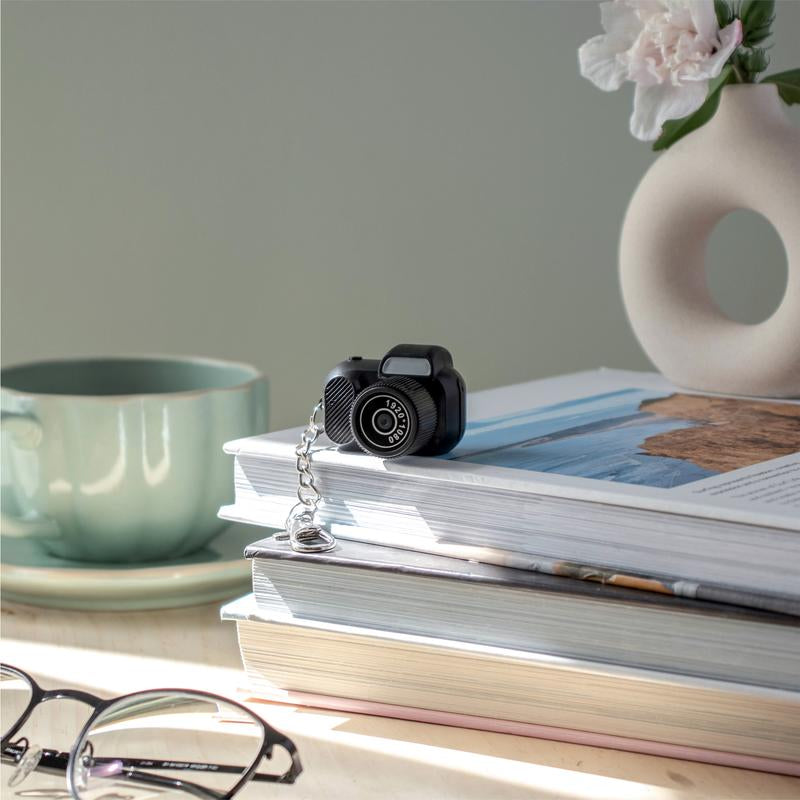 Tiny Looxe 64GB Mini Keychain Camera - Retro Style, 1080P HD, Built-In Screen for Capturing Memories