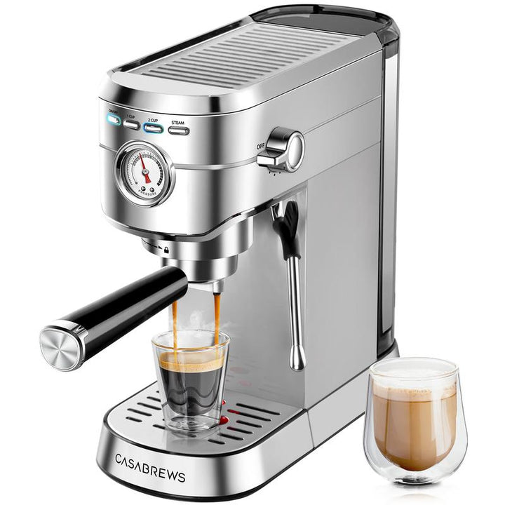 CASABREWS CM5418BC Espresso Machine - 20 Bar Pressure, Milk Frother & Compact Design for Perfect Coffee Extraction