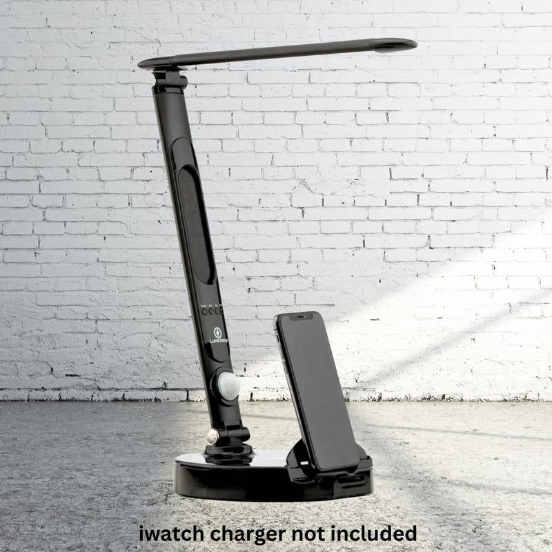 Lumi Charge 2: Versatile 6-In-1 Eye-Friendly LED Desk Lamp with Wireless Charging, Smart Features & USB Port