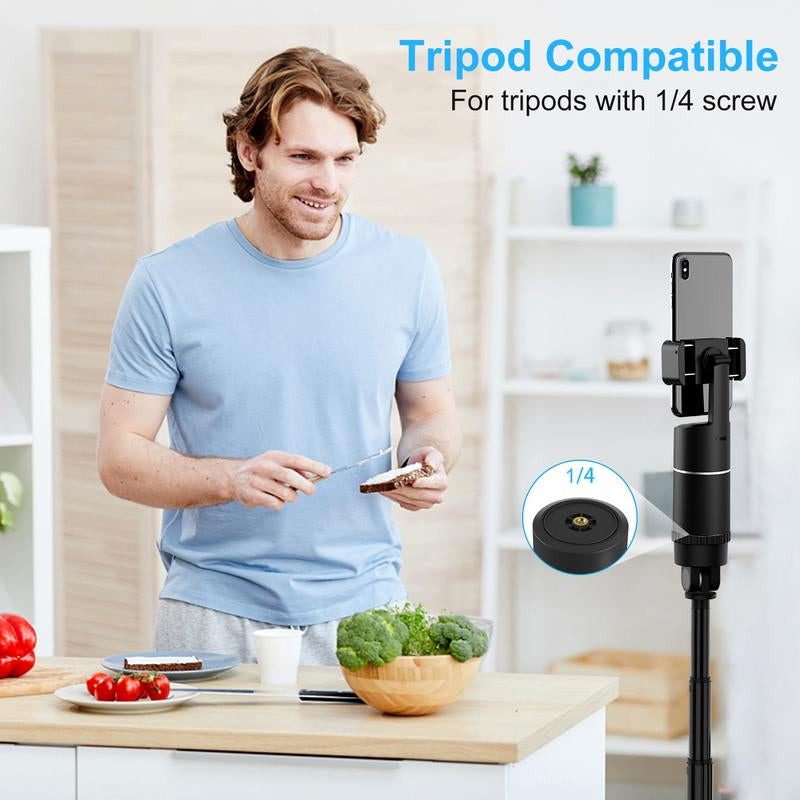 Auto Face Tracking Tripod, No App Required, 360° Rotation Face Body Phone Camera Mount Smart Shooting Phone Tracking Holder for Live Vlog Streaming Video, Rechargeable Battery Accessories Selfie 360 Rotating Phone Stand