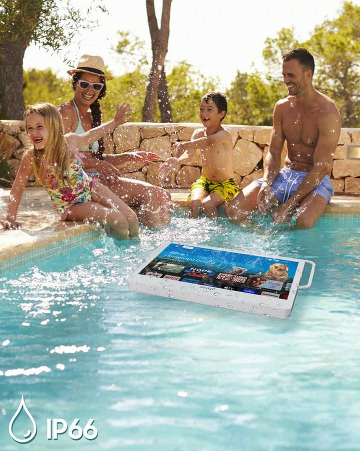 SYLVOX 15.6" Waterproof Portable TV with Google Smart TV, Dual Speakers & 1080P FHD - Ultimate On-the-Go Entertainment!