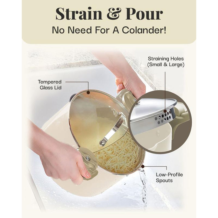 Ultimate Pasta Pot with Strainer Lid - Cook Perfect Pasta Every Time!