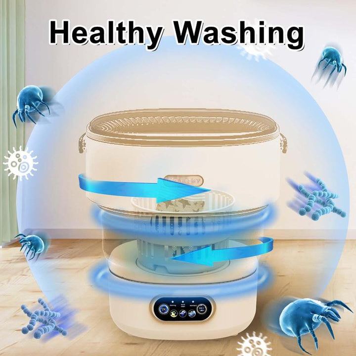 Compact & Portable Mini Washing Machine - 13L Capacity, Foldable Design, 3 Cleaning Modes for Travel, Apartments & RVs