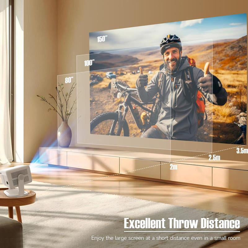 Magcubic 1080P Smart Projector with Auto Focus & Keystone Correction - Portable Home Theater & Office Projector with WiFi Connectivity