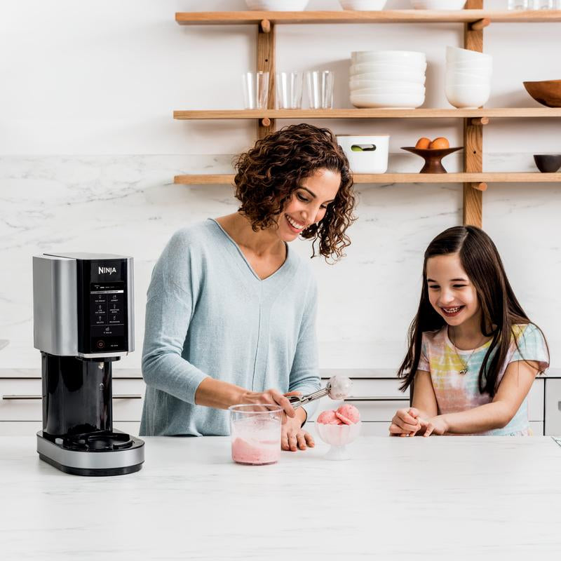 Ninja Creami 7-in-1 Ice Cream Maker: Create Gelato, Milkshakes, Sorbet & More with 2 Pint Containers & Lids!