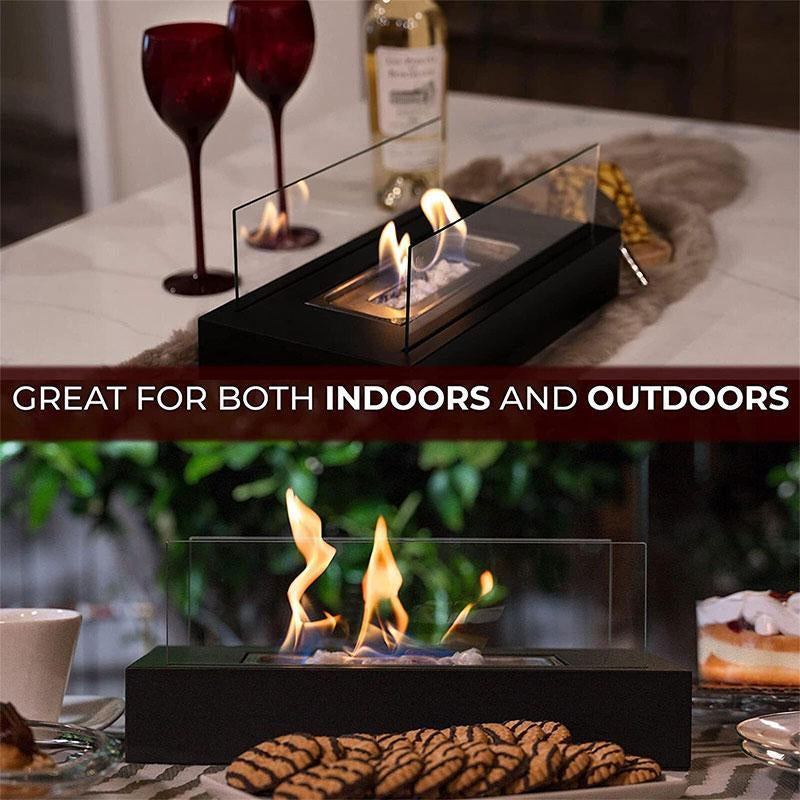 Portable Table Top Fireplace - Modern Indoor & Outdoor Fire Pit for Home, Patio, Balcony & Living Room Decor