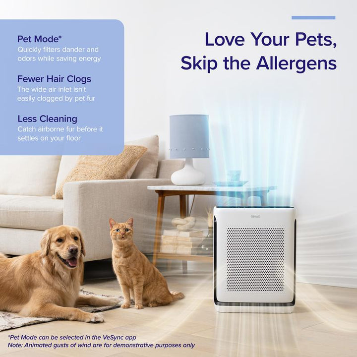 LEVOIT Vital 200S Smart WiFi Air Purifier - HEPA Washable Filter for Large Rooms up to 1900 Ft², Eliminates Allergens, Pet Hair, Smoke & Odors