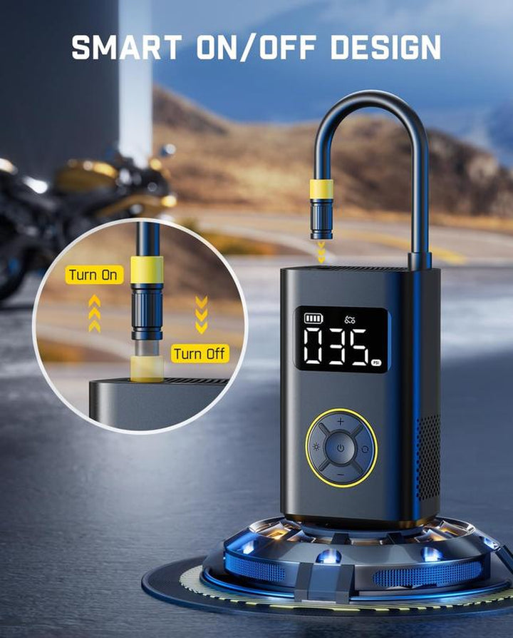 Fanttik X9 Pro Cordless Tire Inflator - 150PSI High-Pressure, Smart ON/OFF Hose, Lightweight 17Oz, 4+N Auto Stop Modes
