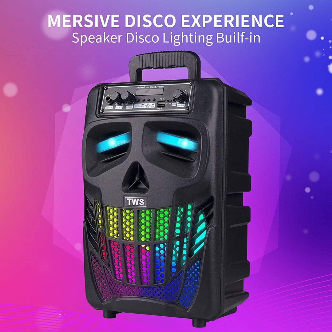 Ultimate Wireless Bluetooth Speaker with Subwoofer - All-in-One Sound System for Home & Outdoors with Remote, FM Radio, TF Card, LED Lights & MP3 Player (B-S08)