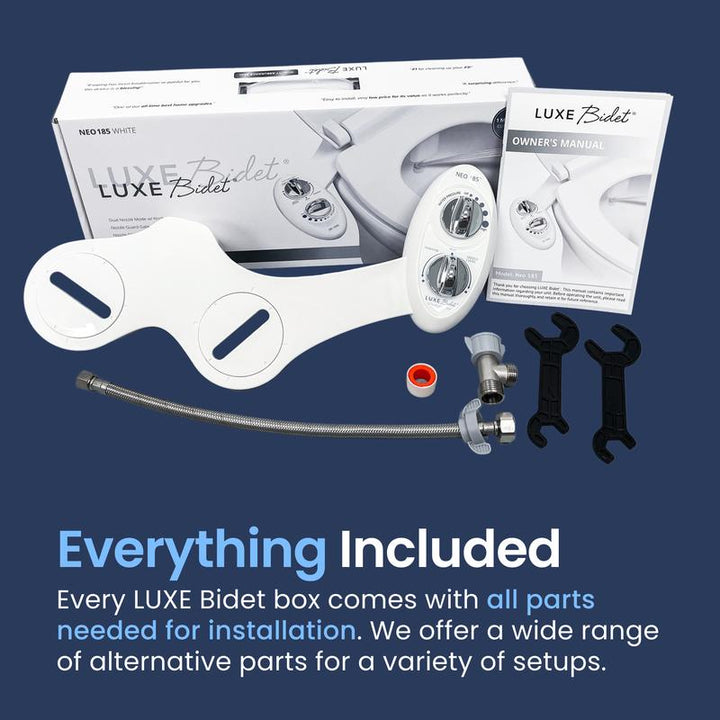 LUXE NEO 185 Bidet Attachment - Self-Cleaning Dual Nozzle, Adjustable Water Pressure for Ultimate Comfort and Hygiene