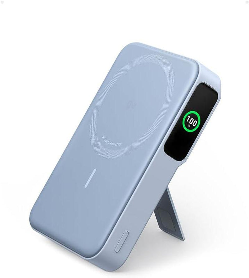 Anker Maggo 10,000mAh Power Bank - Qi2-Certified 15W Ultra-Fast MagSafe Charger with Smart Display & Foldable Stand