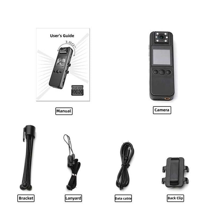 KOGGII 1080P HD Portable Wearable Camera with Night Vision - Perfect for Family, Outdoor Adventures, Vlogging, and Streaming!