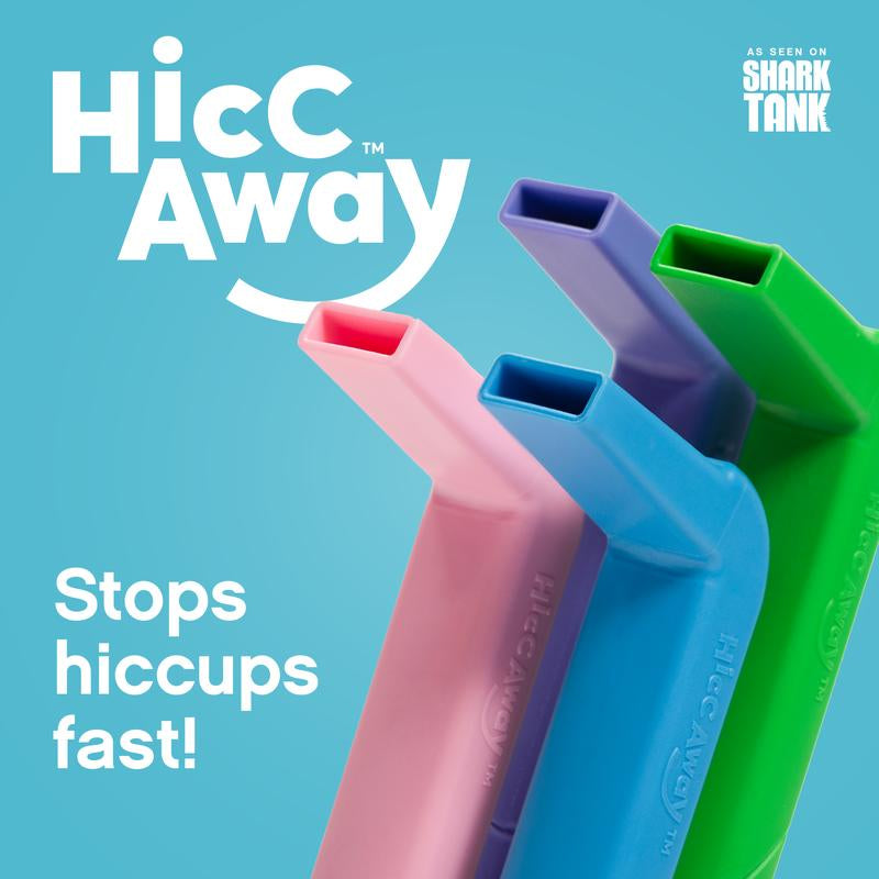 Hiccaway Hiccup Straw Family Pack of 4 - Fast Relief from Hiccups, Clinically Proven, Safe & Reusable, As Seen on Shark Tank!